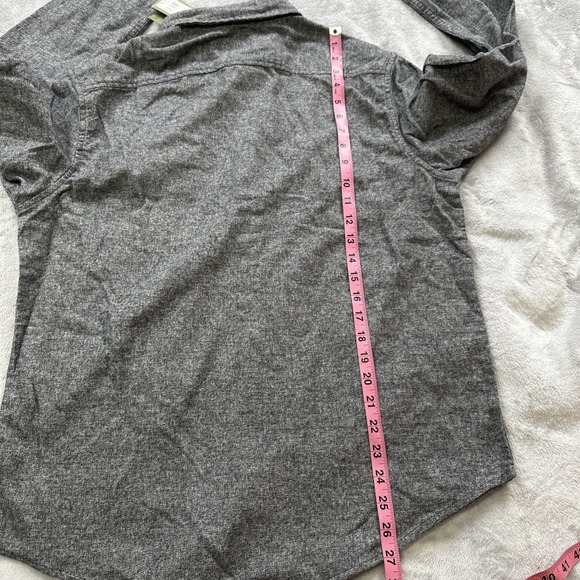 Goodfellow Mid-Weight Flannel Button Down Long Sleeve Gray Size Medium - Picture 8 of 9